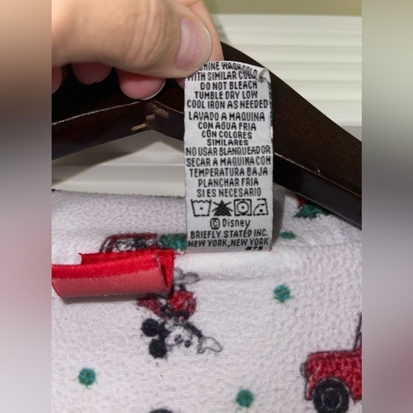 Disney Mickey Mouse Red Truck Christmas Tree Flannel Holiday 2 Piece Medium - Picture 8 of 11
